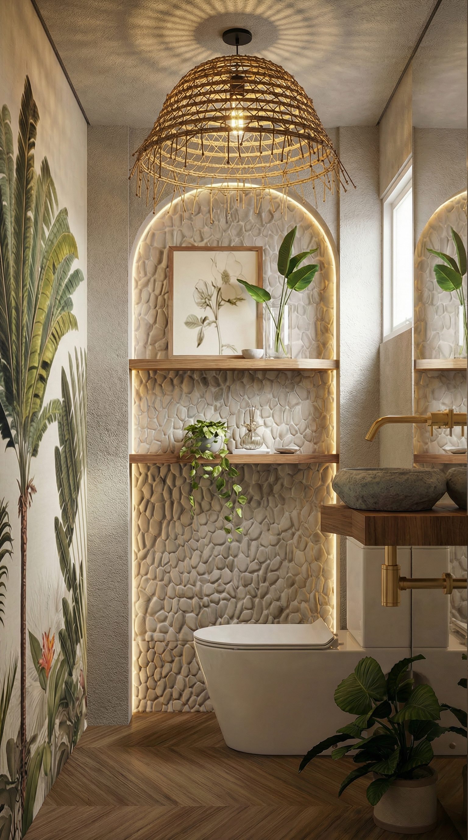 Casa Vivas — lavabo, nicho tropical